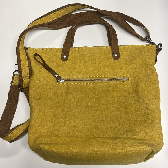 DaVan Design Canvas Tote Bag with Adjustable Crossbody Strap Yellow Like New! - Picture 2 of 10